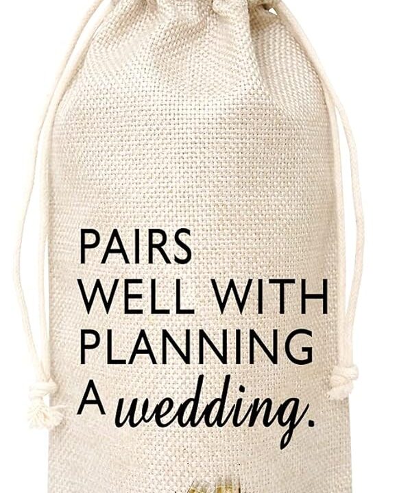 Wine Bag Wedding Gift for Mr and Mrs - Engagement Gift J14