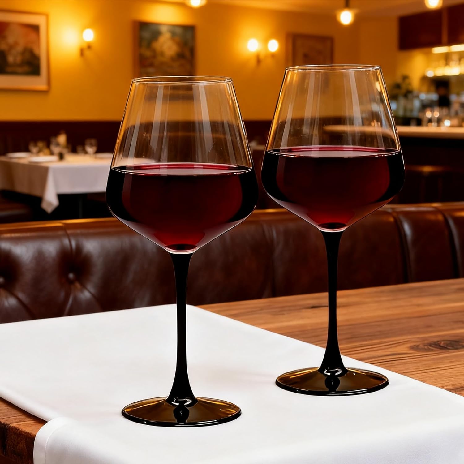 Red Wine Glasses Set of 6, 20 oz Large Clear Burgundy Wine Glasses With Long Stem, Premium Crystal Wine Glass, Unique Gift for Wedding, Anniversary, Mothers Day