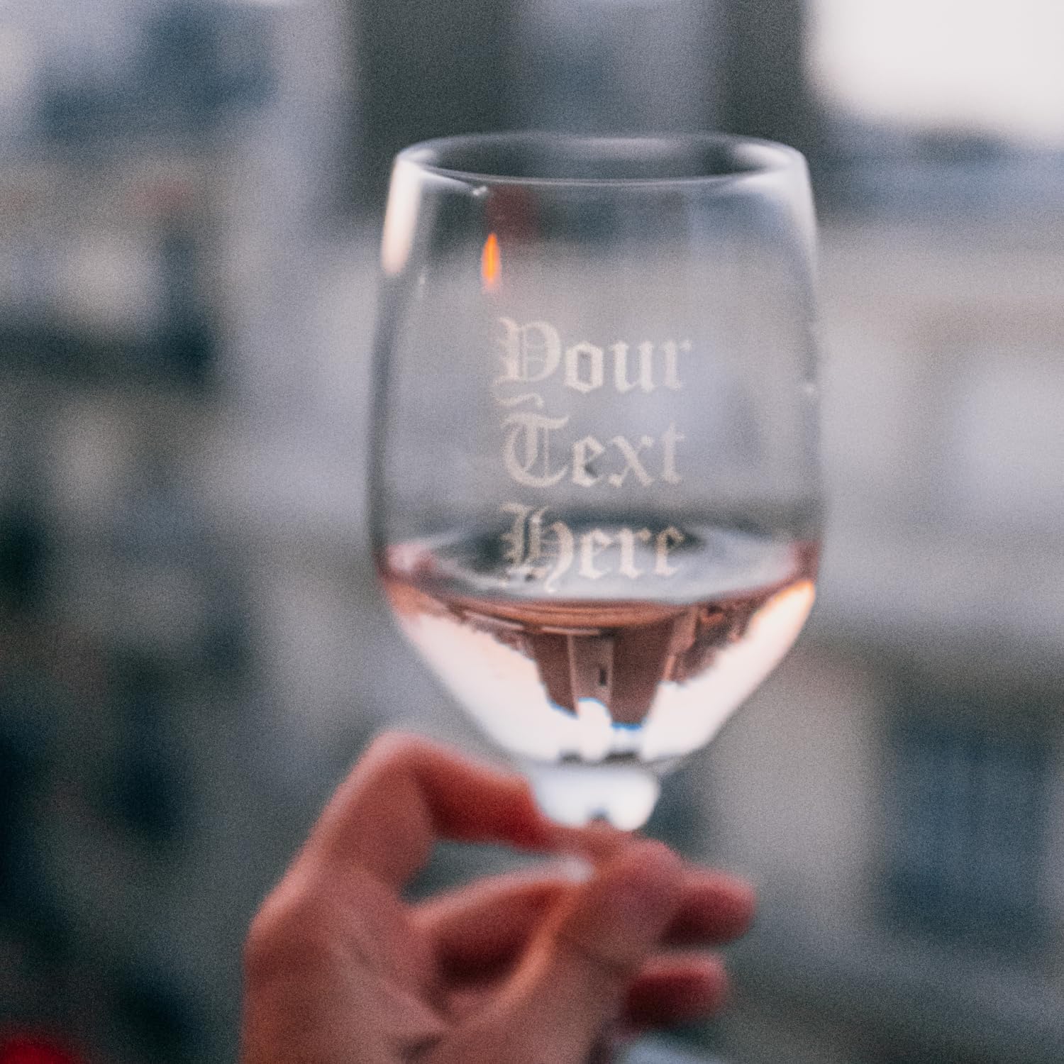 Gifts Inscribed Personalized Wine Glass Custom Text- Laser Engraved Stemmed Glassware Customized Font – Wine Gift for Wedding, Anniversary, Bridal Party, Birthday