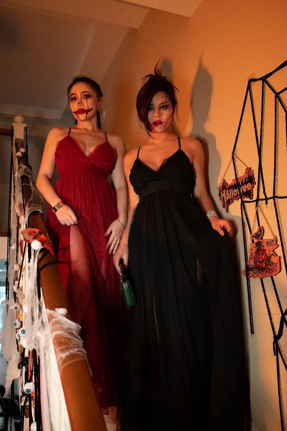 XXTAXN Women’s Sexy Deep V Neck Split Cocktail Party Formal Bridesmaid Maxi Dress