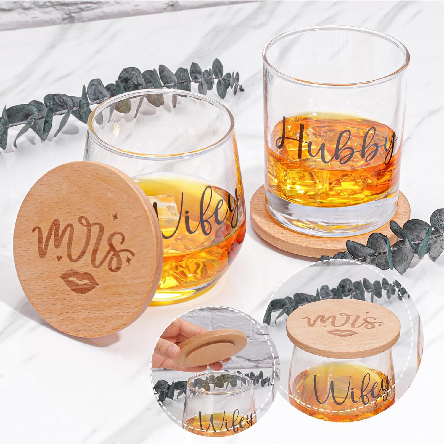 Wedding Gifts,Valentines Day Gifts for Couples,Bridal Shower Wedding gifts,Engagement Gifts for Couples,Mr and Mrs Gifts,Wedding Gift Baskets Cutting Board Wine Glass Covers