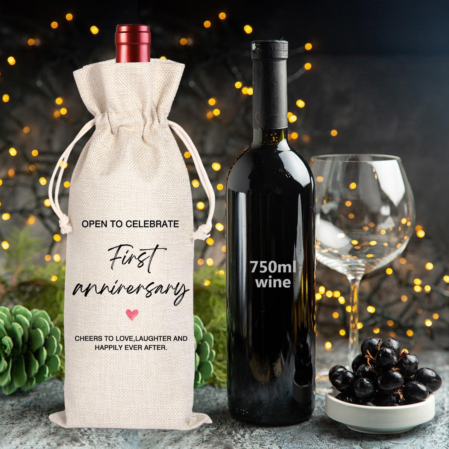 Marriage Milestones Wine Bag | Wedding Milestone Wine Bag | Bridal Shower Gift | Bride to Be Gift | Wedding Shower Gift | 11WB58