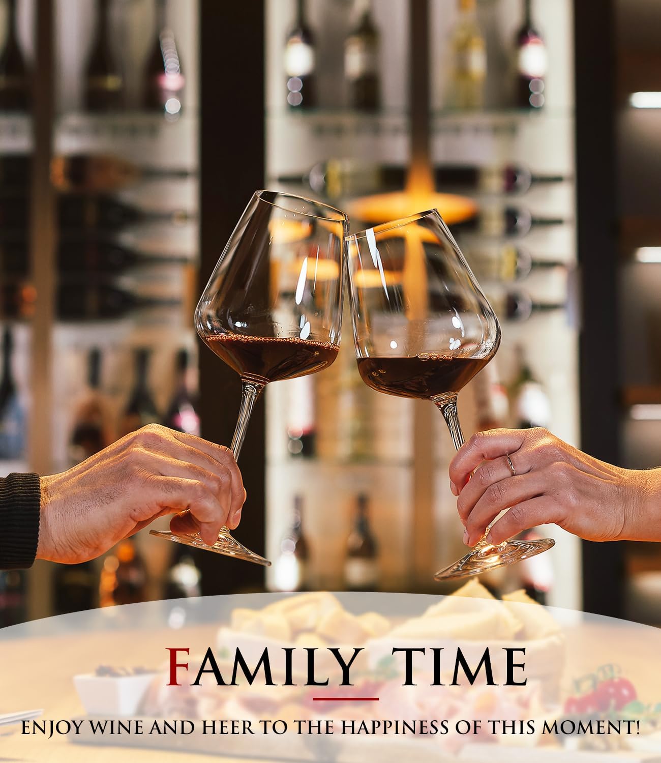 Wine Glasses Set of 4, Crystal Hand Blown Red/White Wine Glass with Stem-17 oz, Dishwasher Safe, Unique Gift for Wedding, Birthday, Anniversaries, Father’s Day