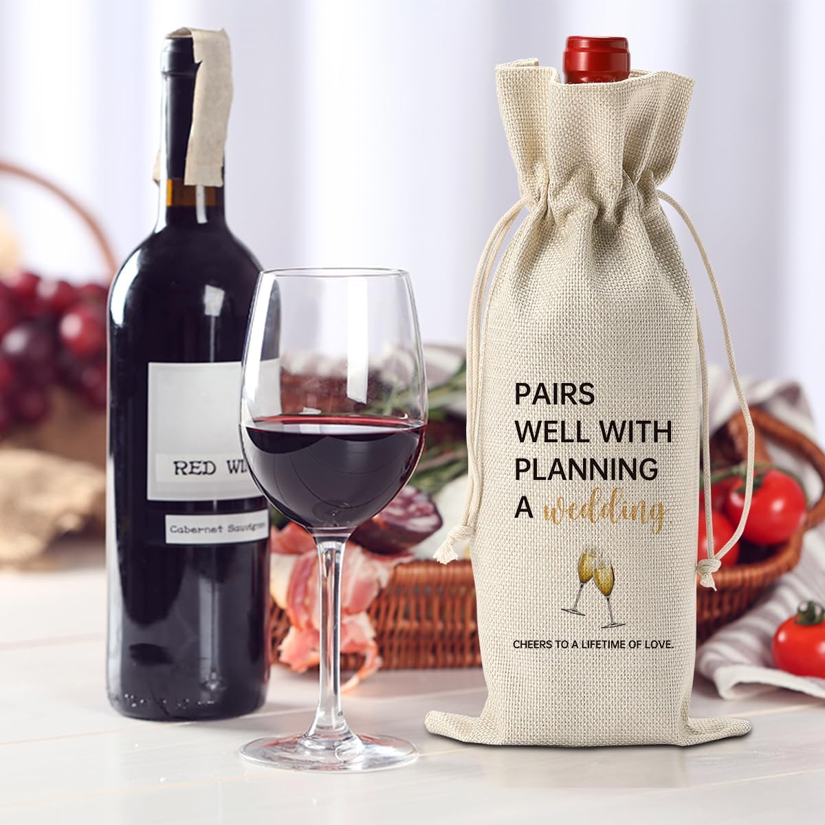 Wedding Gift for Mr and Mrs Engagement Gifts for Couples Women Bride to Be Gifts Wedding Wine Bag