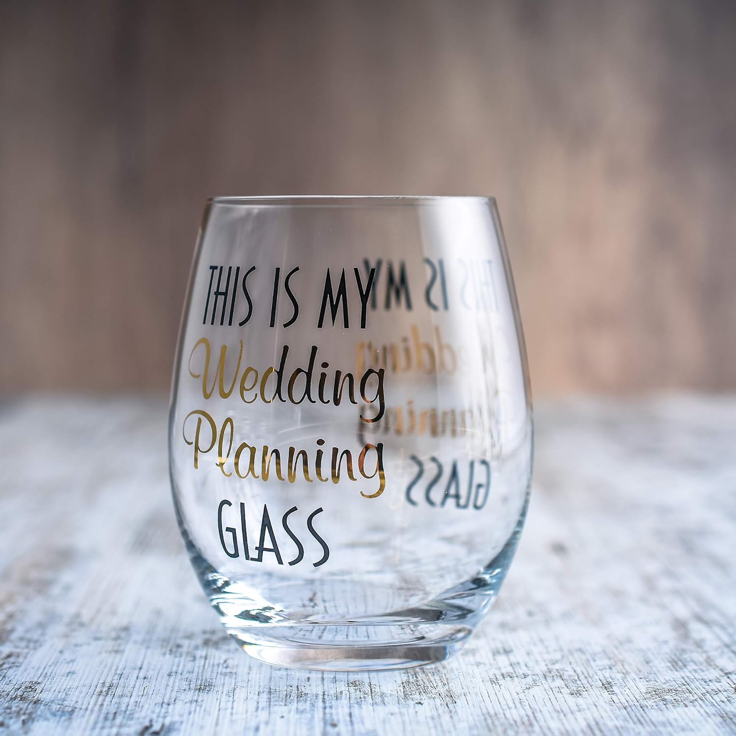 Greenline Goods Toasting Glasses for Bride and Groom | Set of Two (1 Beer & 1 Stemless Wine Glass) – Engagement Bachelorette Gifts for Bride Wedding Planning