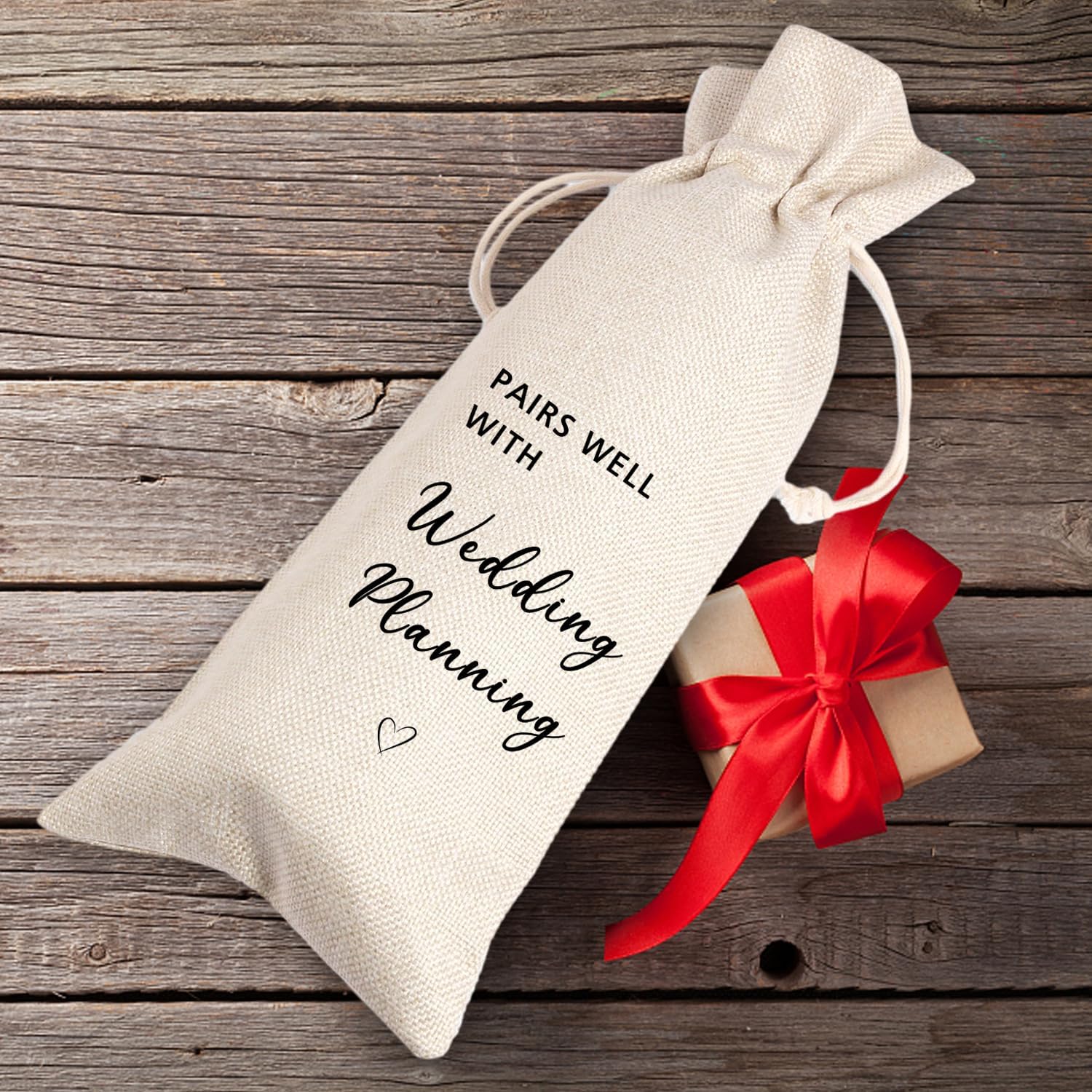 Wedding Planning Gift | Wedding Engagement Gifts Wine Bag | Engagement Party Gifts | Pairs well with wedding planning Mr and Mrs Gifts for Couple 11WB44