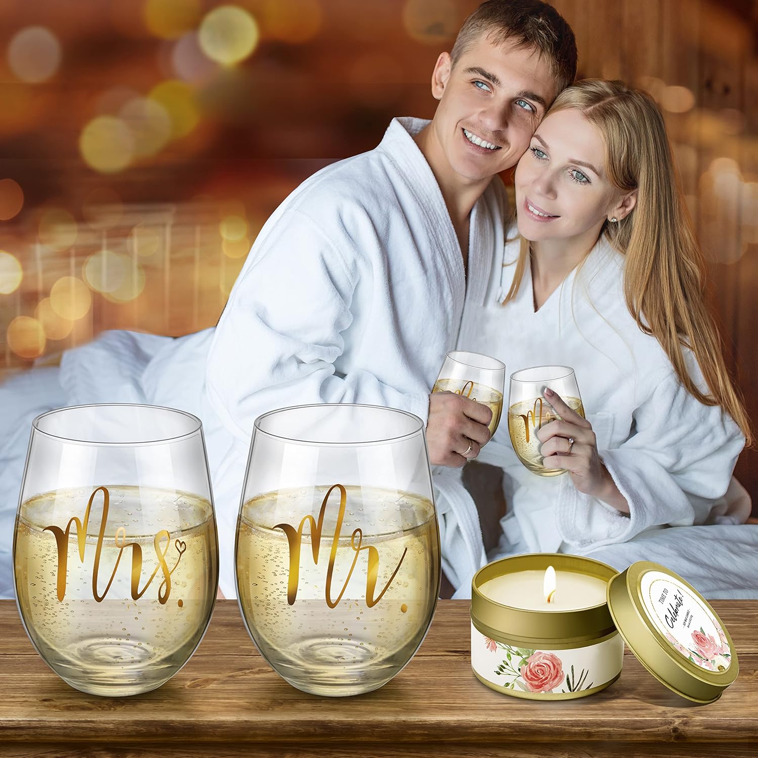 Wedding and Engagement Gift for Couples – Valentine’s Day, Bride and Groom, Newlywed Mr and Mrs, Honeymoon Essentials, Anniversary, Just Married, Travel