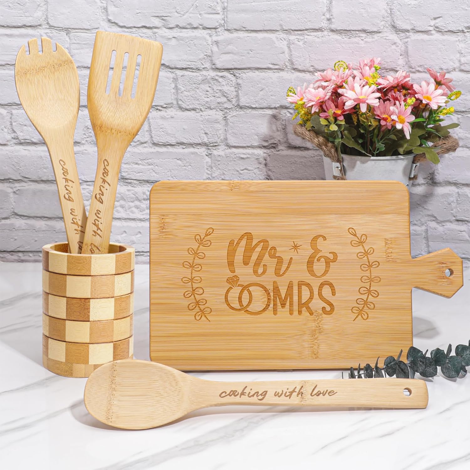 Wedding Gifts,Valentines Day Gifts for Couples,Bridal Shower Wedding gifts,Engagement Gifts for Couples,Mr and Mrs Gifts,Wedding Gift Baskets Cutting Board Wine Glass Covers