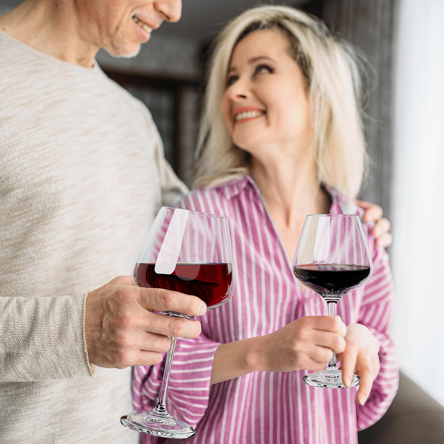 Crystal Red Wine Glasses Set of 4 16 oz Elegant Long Stem Wine Glasses in Gift Box, Premium Glassware for Wedding, Anniversary, Birthday Gifts