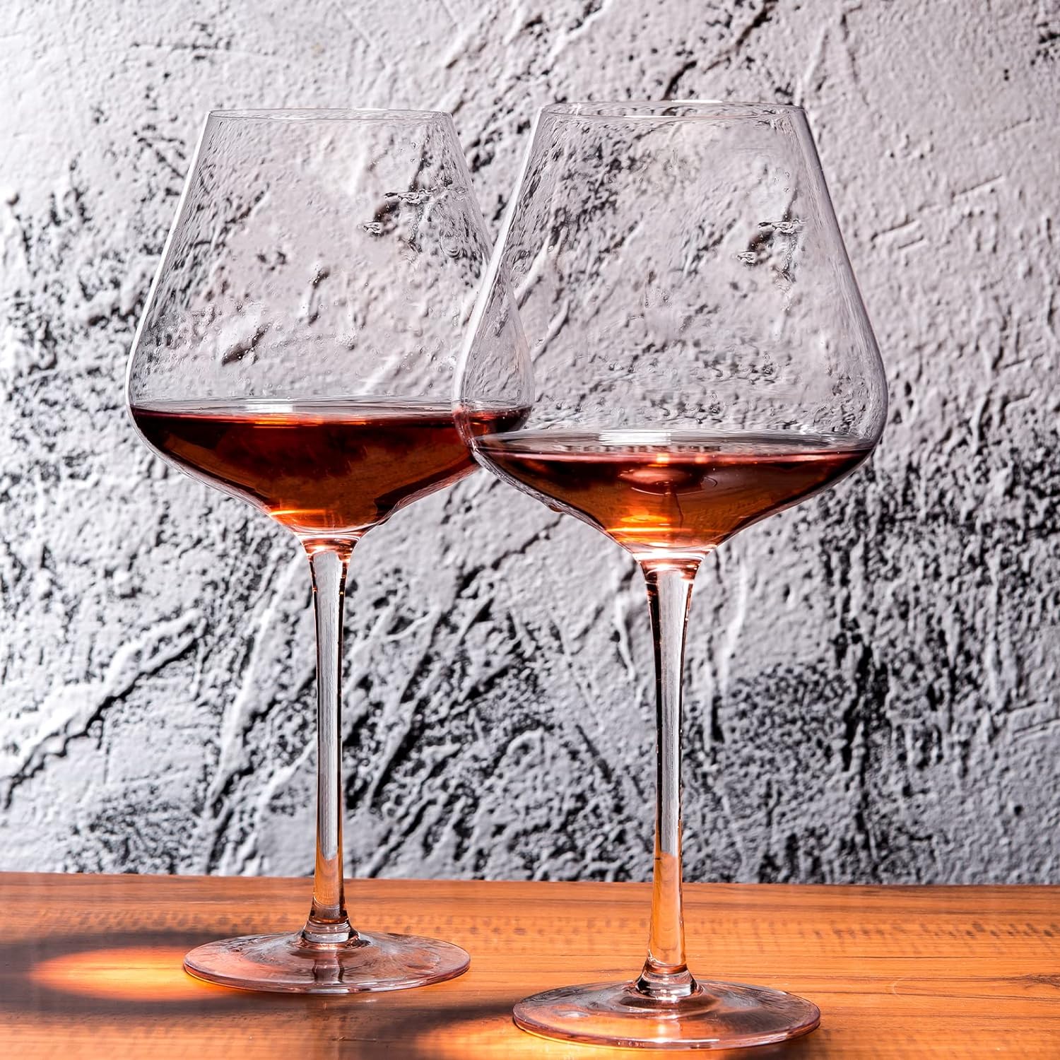 BACLIFE Hand Blown Red Wine Glasses Set of 4 23 oz Burgundy Wine Glasses With Long Stem Large Premium Crystal Wine Glass Unique Gift for Wedding, Anniversary, Mothers Day Clear