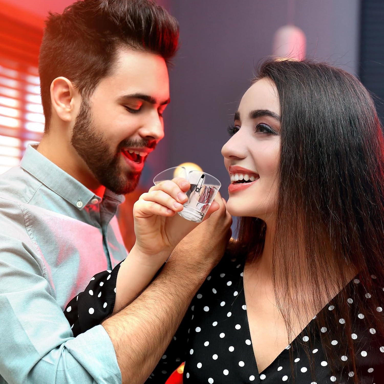 Mimorou Bride and Groom Glasses 2 Pieces Ring Finger Wedding Funny Bride Wine Glass 2 oz Mr and Mrs Engagement Gifts Stemless for Newlyweds Couples(Cool,1.93 Inch)