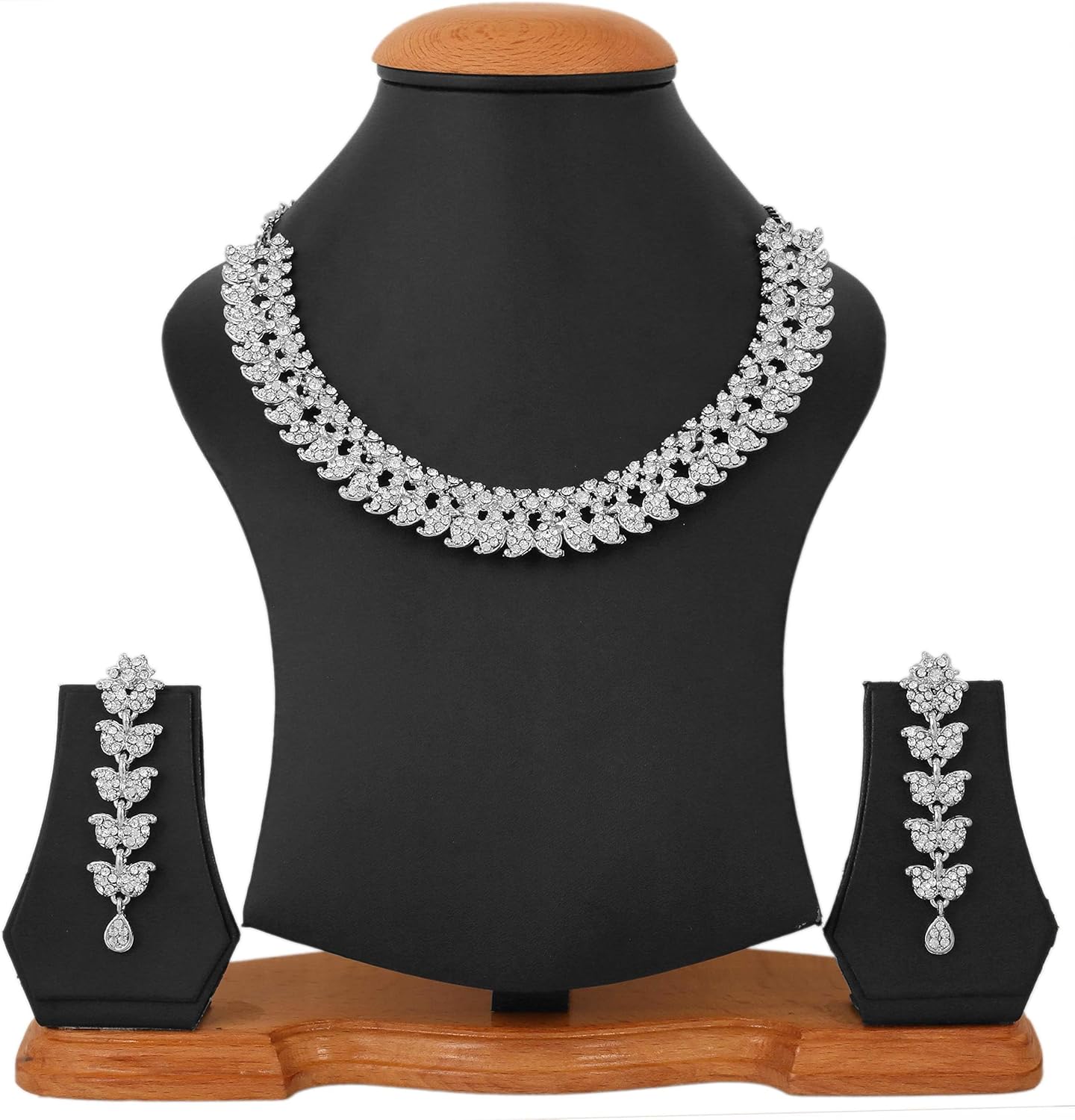 Touchstone Indian wedding jewelry set gold traditional necklaces for women statement rhinestone sets hollywood glamour style crystal stone bridal costume golden necklace