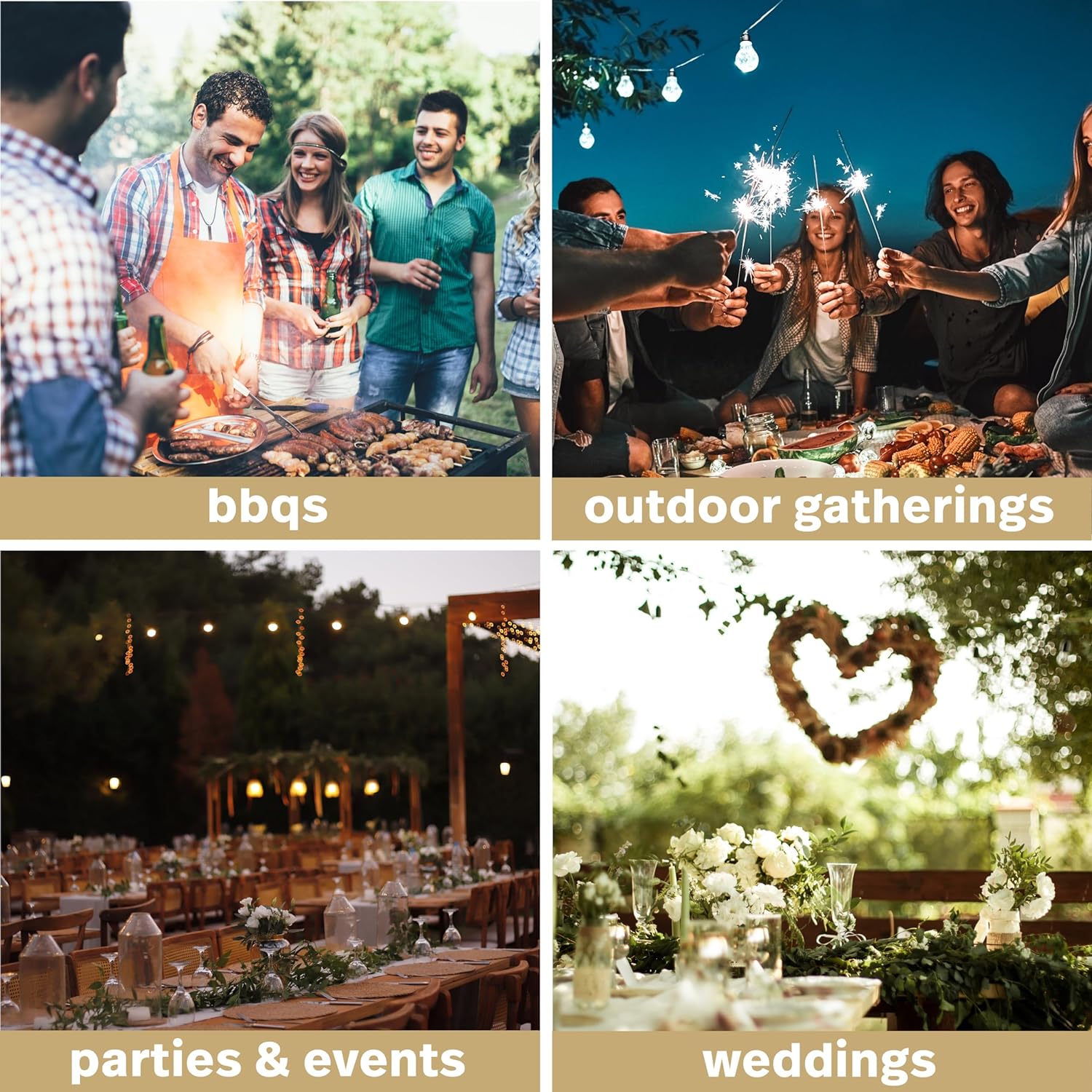 MATANA 50 Gold Glitter Plastic Wine Glasses for Weddings, Birthdays, Bridal Shower & Parties, 6oz – Sturdy & Reusable