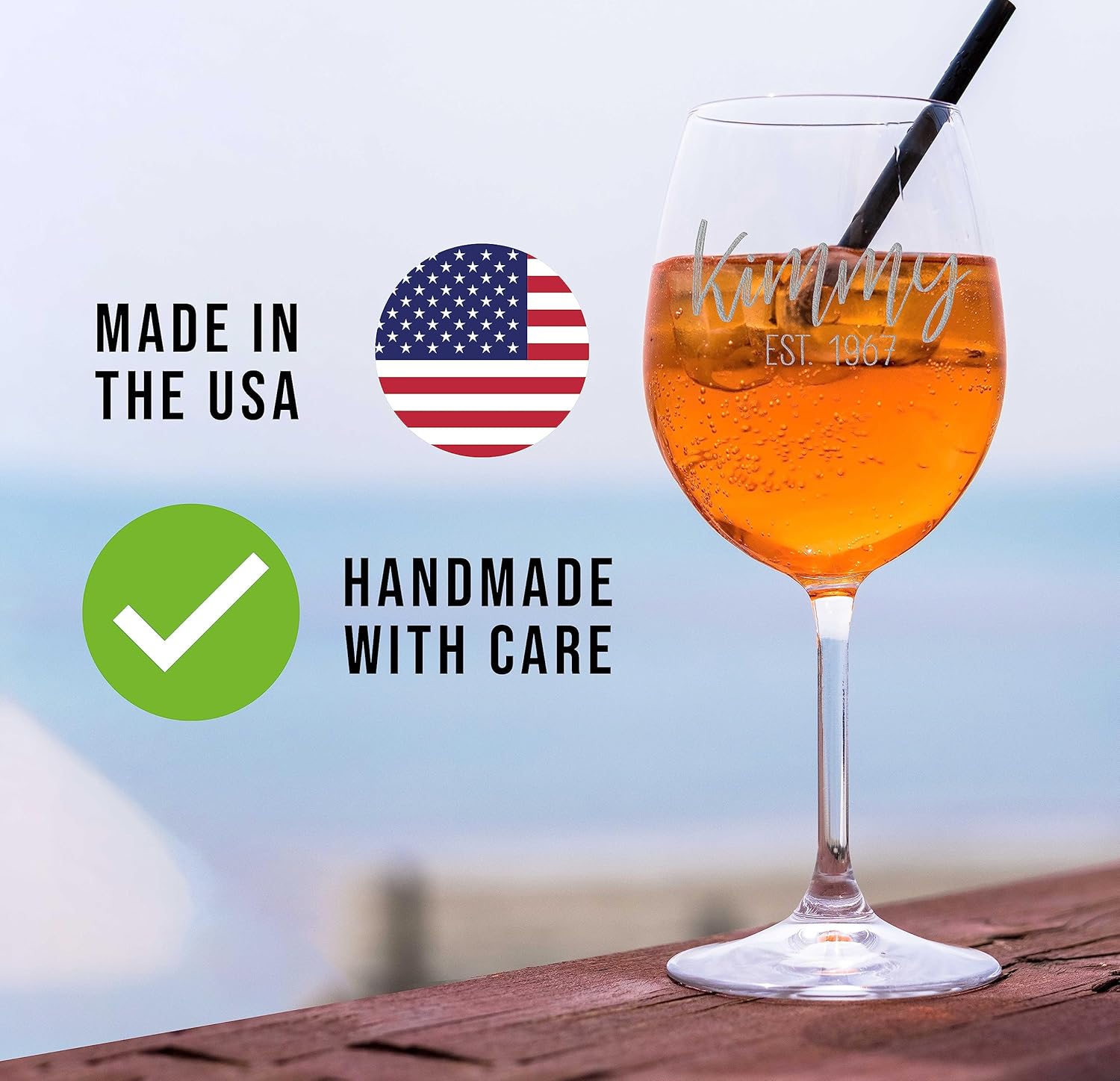 Personalized Mothers Day Etched 16oz Stemmed Wine Glass – Wine Gifts for Women, Custom Mom Engraved Stemmed, Wedding Glass Bride and Groom, Bridal Party, Customized Mum Gift for Her, Caldwell