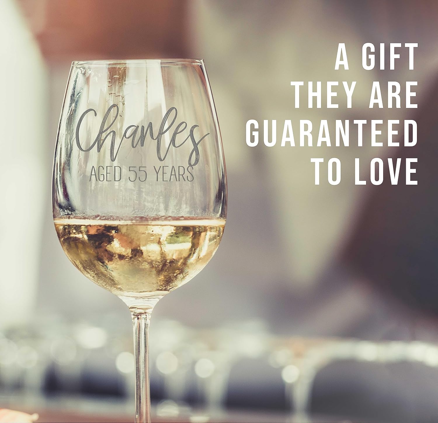 Personalized Mothers Day Etched 16oz Stemmed Wine Glass – Wine Gifts for Women, Custom Mom Engraved Stemmed, Wedding Glass Bride and Groom, Bridal Party, Customized Mum Gift for Her, Caldwell