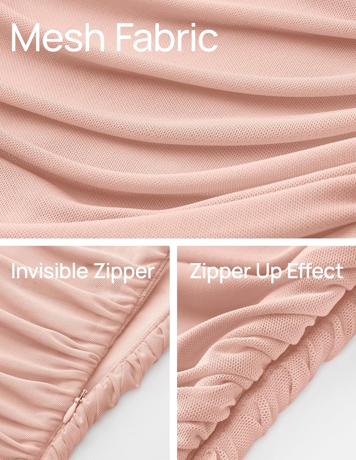 ZESICA Women’s 2025 Summer Ruched Bodycon Dress Sleeveless Backless Ruffle Mermaid Cocktail Wedding Party Dresses