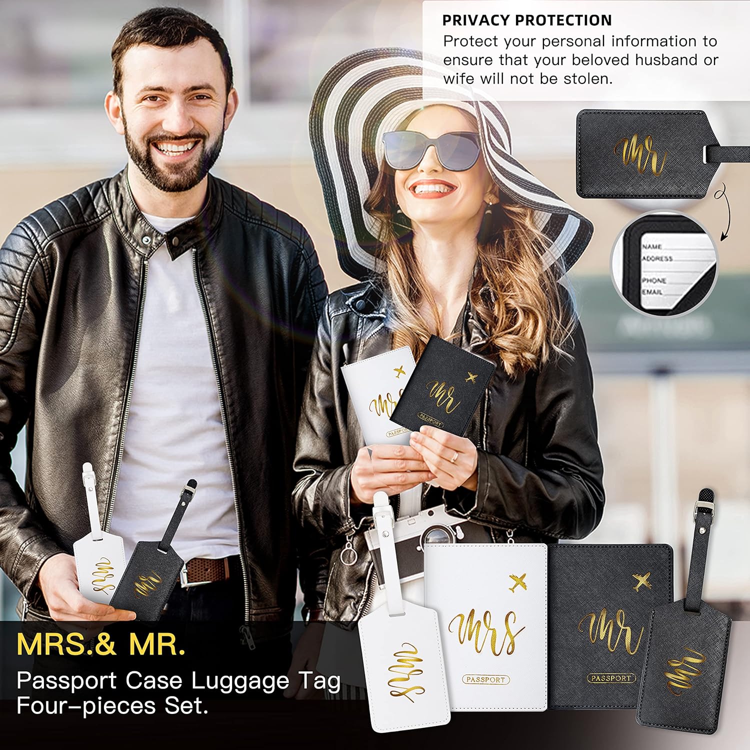 Wedding and Engagement Gift for Couples – Valentine’s Day, Bride and Groom, Newlywed Mr and Mrs, Honeymoon Essentials, Anniversary, Just Married, Travel