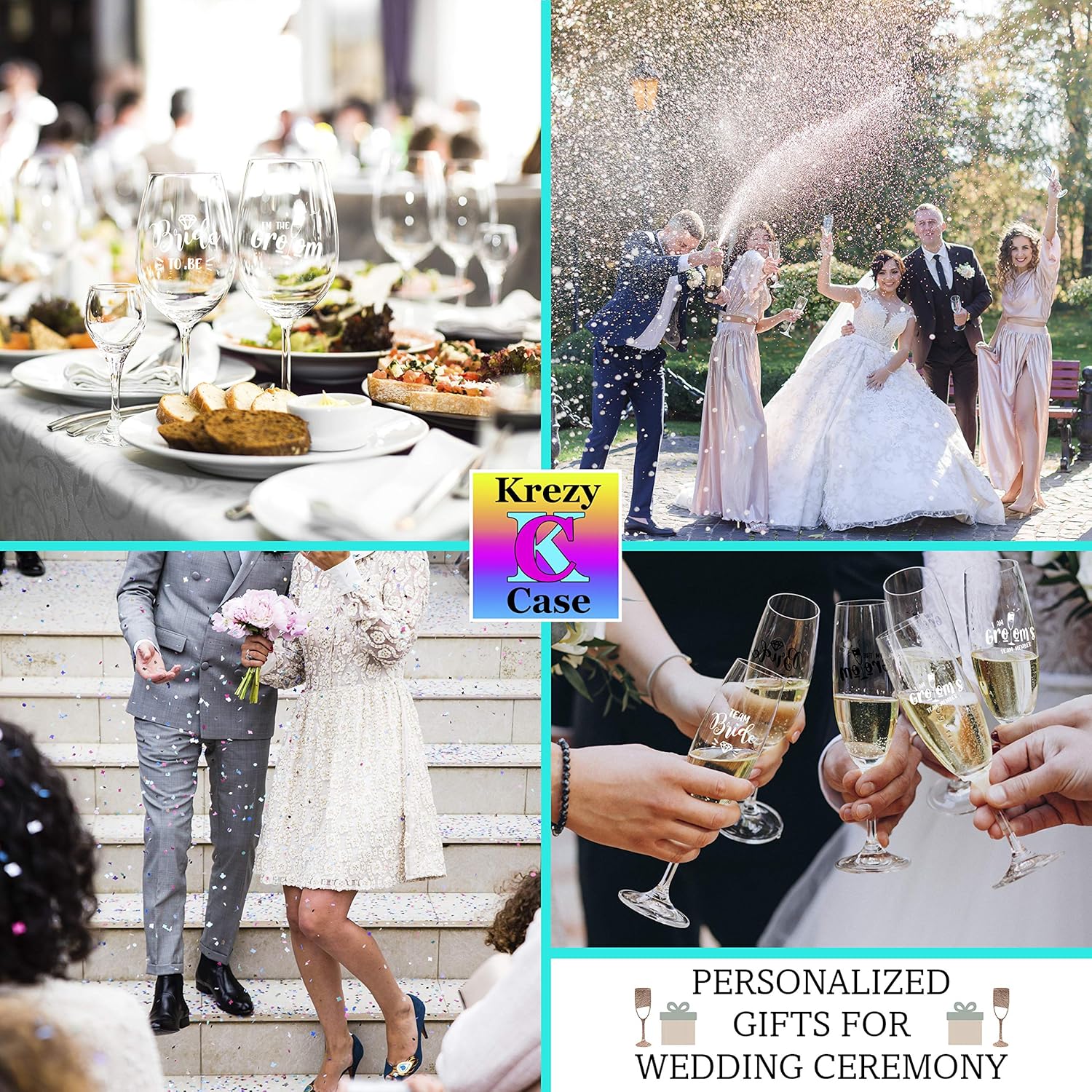 Mr and Mrs Wedding Toasting Champagne Flutes, Set of 2, Laser engraved Tosting Flutes Engraved Personalized Glasses for Bride and Groom