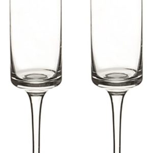 Gold Rim Champagne Toasting Flutes, 8oz. Champagne Glasses, Set of 2, Wedding Gifts for the Couple, Wedding Reception/Head Table