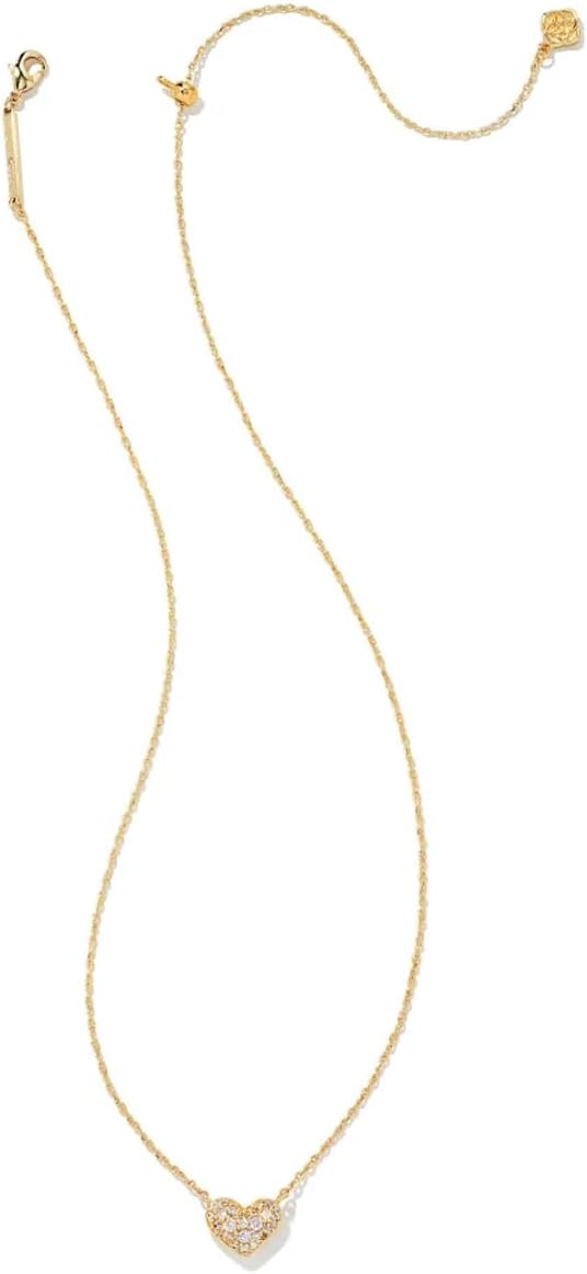 Kendra Scott Ari Pave Crystal Heart Necklace, Fashion Jewelry For Women