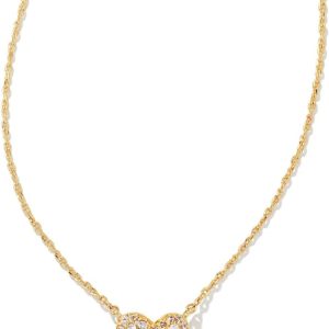 Kendra Scott Ari Pave Crystal Heart Necklace, Fashion Jewelry For Women