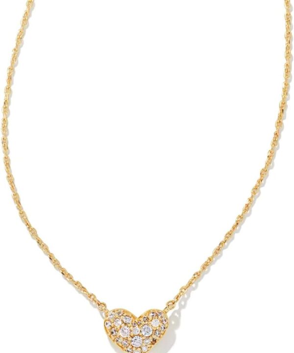 Kendra Scott Ari Pave Crystal Heart Necklace, Fashion Jewelry For Women