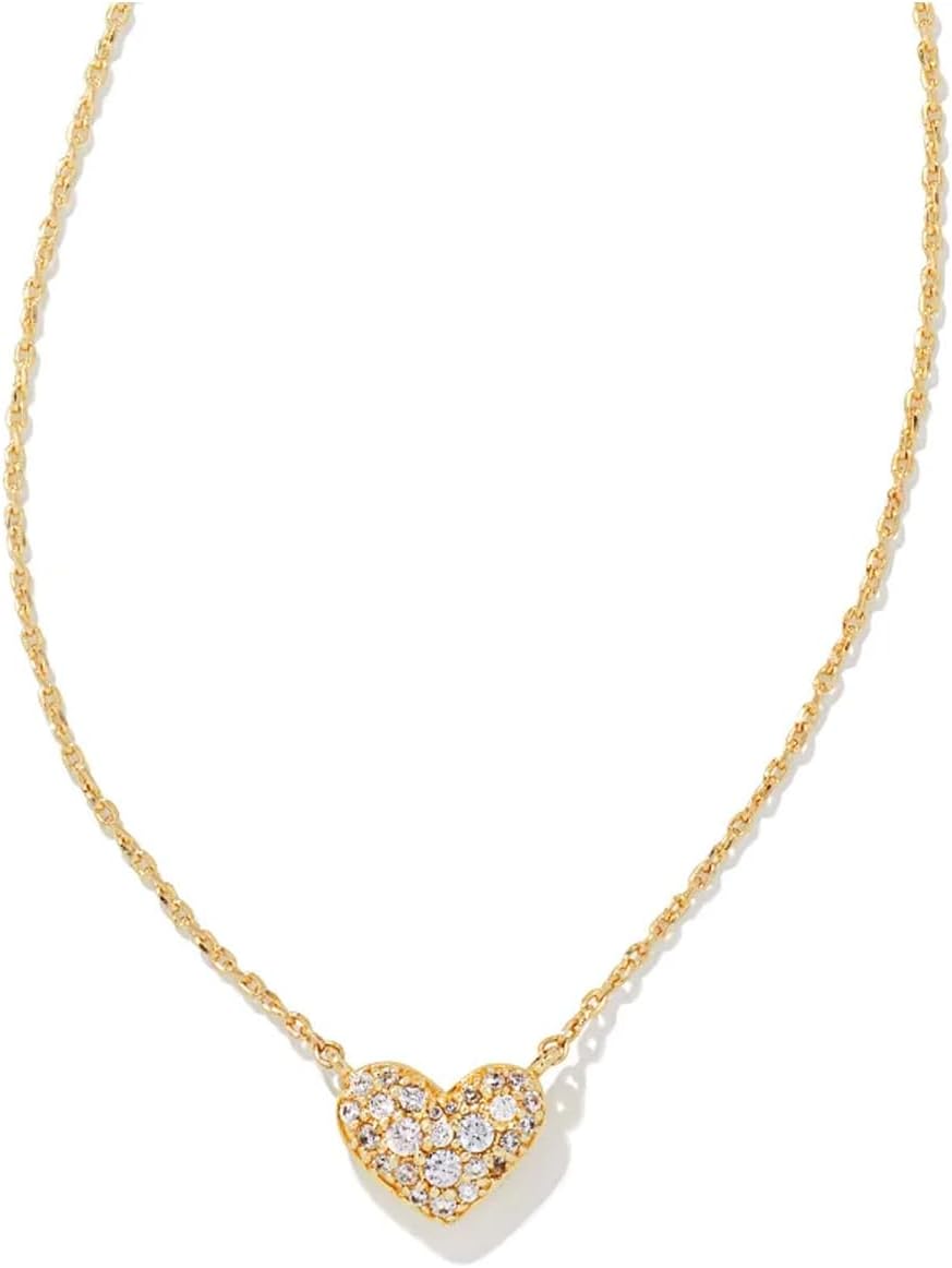 Kendra Scott Ari Pave Crystal Heart Necklace, Fashion Jewelry For Women