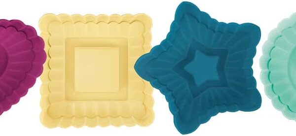 Talisman Designs Plunger Style Thumbprint and Linzer Cookie Cutters, 4 Piece Set