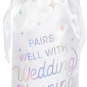 xo, Fetti Bride to Be Gift Wedding Planning Wine Bag | Engagement Party Gift, Bridal Shower Goodie Bag, Bachelorette Party Favor, Bride to Be Decoration, Wedding Drink Holder