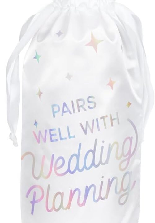 xo, Fetti Bride to Be Gift Wedding Planning Wine Bag | Engagement Party Gift, Bridal Shower Goodie Bag, Bachelorette Party Favor, Bride to Be Decoration, Wedding Drink Holder