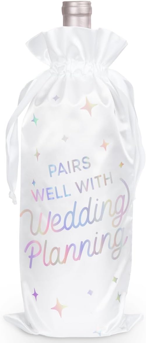 xo, Fetti Bride to Be Gift Wedding Planning Wine Bag | Engagement Party Gift, Bridal Shower Goodie Bag, Bachelorette Party Favor, Bride to Be Decoration, Wedding Drink Holder