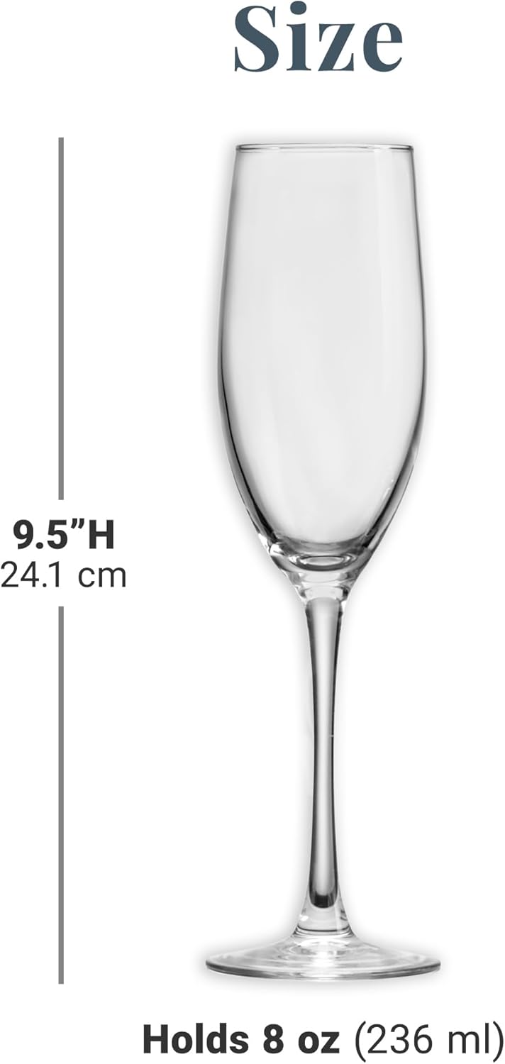 Let’s Make Memories Personalized Champagne Flutes – for Weddings or Anniversaries – Set of 2 – Mr. & Mrs. Design – Holds 8 oz