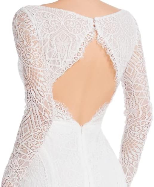 Mermaid Wedding Dresses for Bride Classy lace Boho Long Sleeve Open Back Bohemian Wedding Gowns