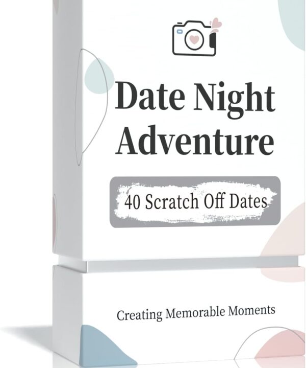 40 Date Ideas Card Games for Couples Date Night - Unique Date Deck Scratch Off Cards, Couples Gifts for Boyfriend, Romantic Bridal Shower, Wedding Anniversaries Engagement Gifts for Him Husband Bride