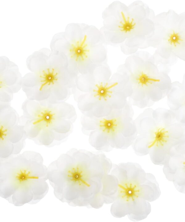 100pcs Silk Flower Heads Artificial Daisy Flower for Crafts Decorative Fake Flowers for Home Party