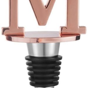 Miicol Wine Stopper, Prosecco Stopper, Wine Bottle Stopper, Personalised Champagne Stopper, Rose Gold Wine Accessories, Wine Lovers Gift, Monogram Gift, Letter M