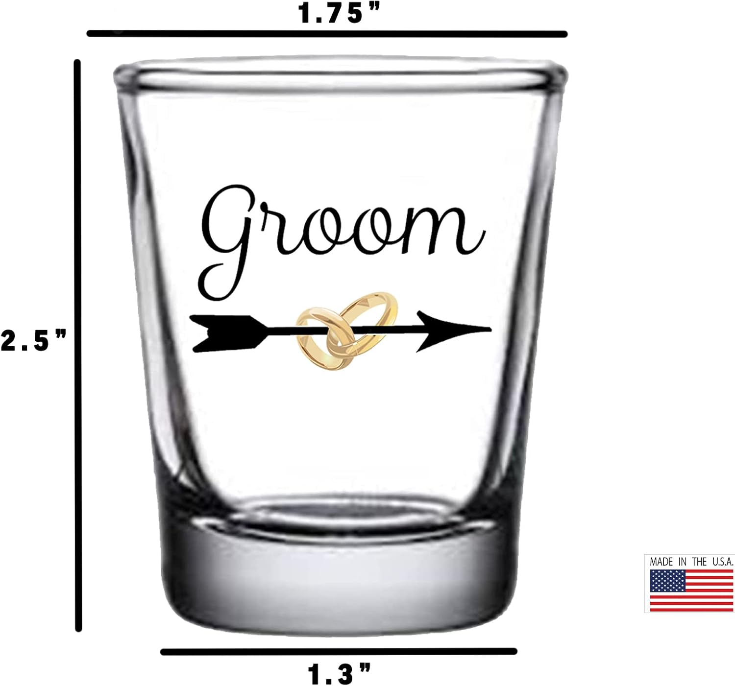 Rogue River Tactical Bride and Groom Shot Glass Set Gift For Husband Wife Newlywed Wedding Gift Set Novelty