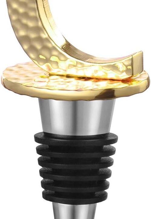 Miicol Wine Stopper, Prosecco Topper, Personalised Champagne Stopper, Gold Wine Accessories, Wine Lovers Gift, Monogram Gift, Letter C