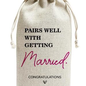 Pairs Well with Getting Married Funny Wine Bags Humor Wedding Gifts from Bride & Groom Engagement Wine Bag Will You Marry Us Proposal Gifts for Wedding Guests Marrrige Party Decorations YT0119