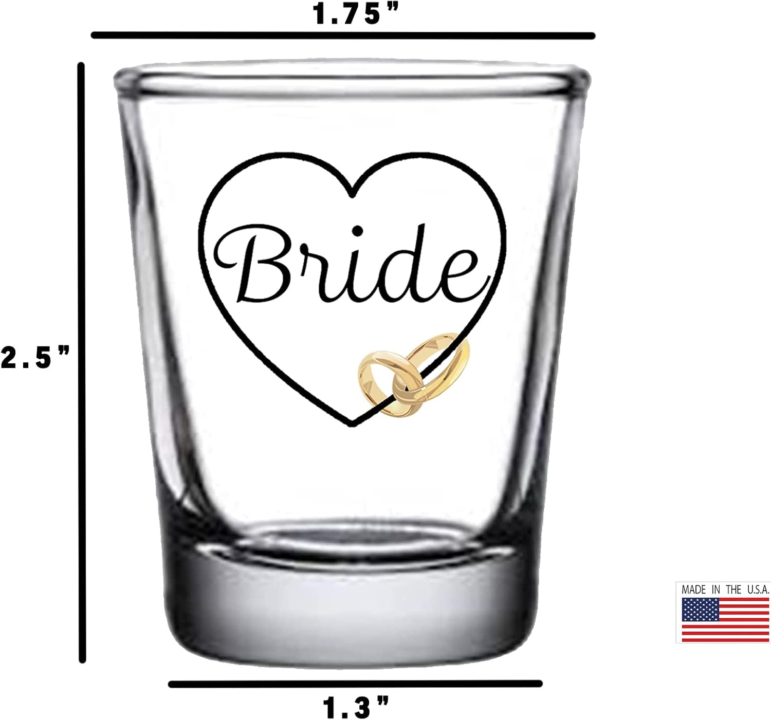 Rogue River Tactical Bride and Groom Shot Glass Set Gift For Husband Wife Newlywed Wedding Gift Set Novelty