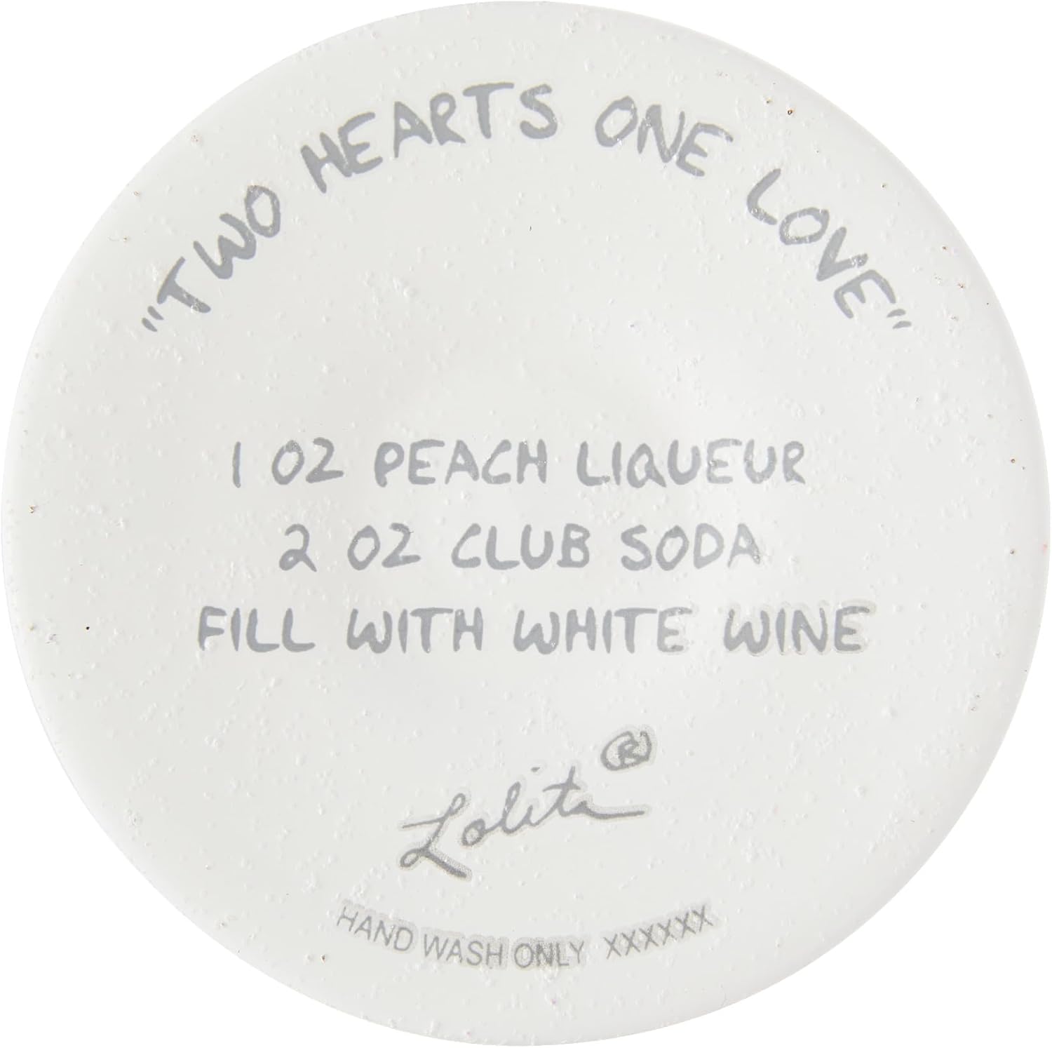 Enesco Lolita Designs Wedding Bride Two Hearts One Love Hand-Painted Artisan Wine Glass, 15 Ounce, Multicolor