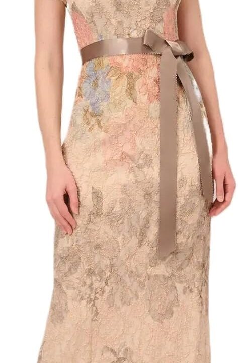 Adrianna Papell Women's Mateleasse Column Gown