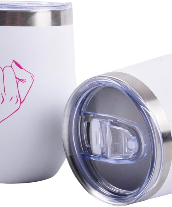 Bachelorette Gifts for Bride Party Decorations, Bride To Be Gifts Pink Ring Finger Wine Glass 12oz Tumbler, Engaged Ideas Cup Engagement Gift for Couples