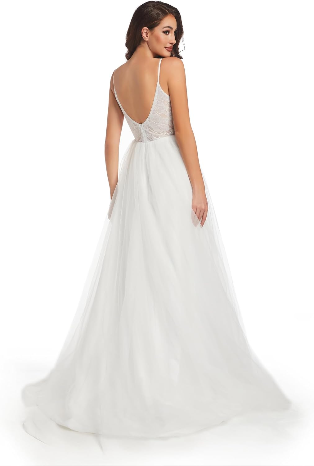 Wedding Dresses for Bride Unique Lace Beautiful Layers Tulle A Line Dreamy Beach Wedding Gowns