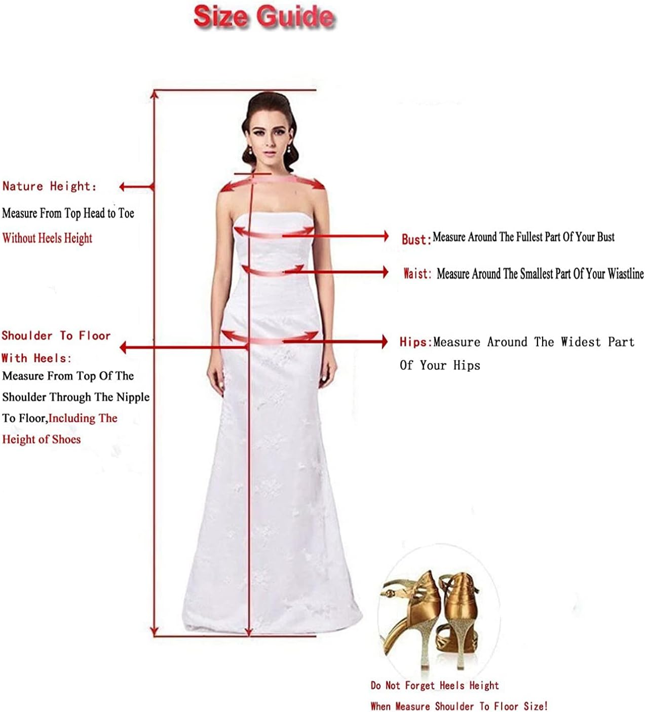 Abaowedding Women’s Wedding Dress Lace Double V-Neck Sleeveless Evening Dress