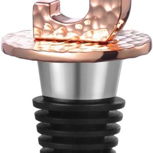 Miicol Wine Stopper, Prosecco Topper, Personalised Champagne Stopper, Rose Gold Wine Bottle Accessories, Wine Lovers Gift, Monogram Gift, Letter J