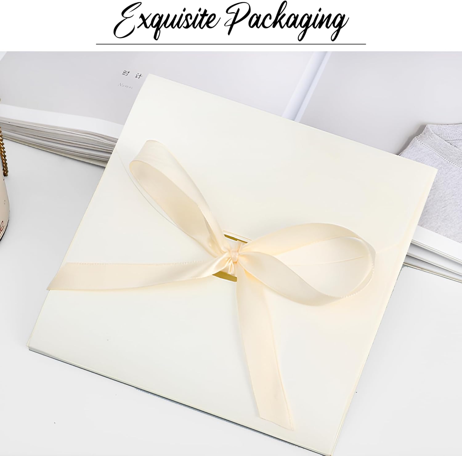 Lamyba Bride Gifts – Something Blue Gift for Bride, Wedding Handkerchief for bride Embroidered Happy Tears Keepsake Handkerchief, Bridal Shower Accessory (Blue/White)