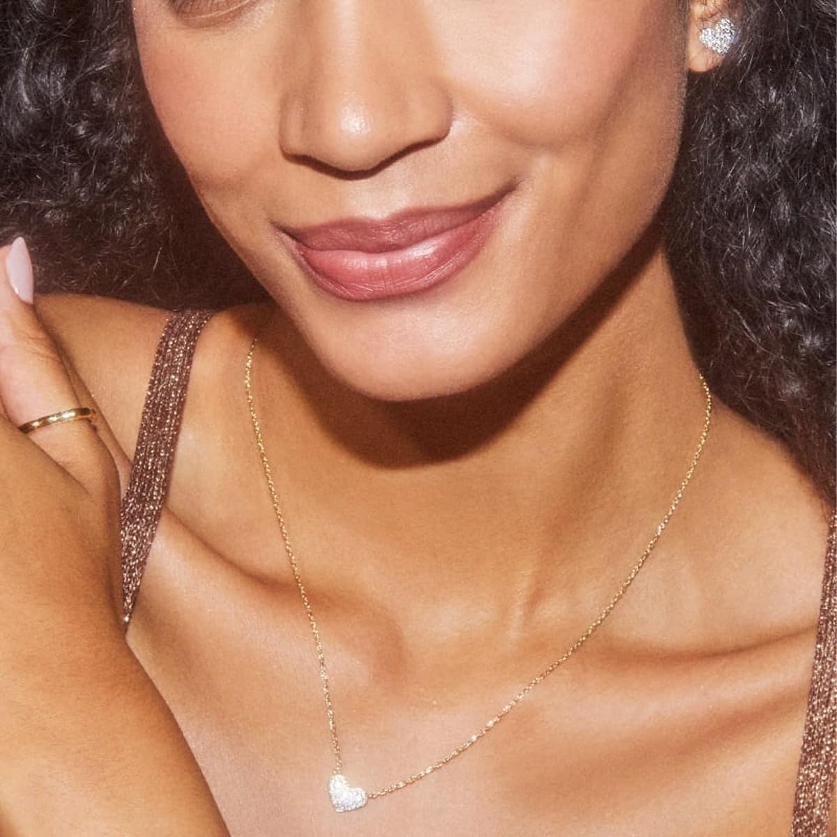 Kendra Scott Ari Pave Crystal Heart Necklace, Fashion Jewelry For Women