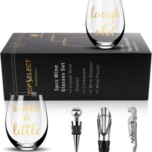 Crystal Wine Glasses Set of 2, Wedding or Engaged Gift for Couples, Fiance,Him Her, Mr Mrs, Fiance gifts for women,Engagement Gifts Idea,Gold color