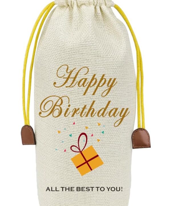 Wedding Wine Bag Engagement Gifts for New Couples, Mr and Mrs Marriage Wedding Gifts, Honeymoon Gifts, Wine Champagne Gift Bag With Drawstring, Getting Engaged (Birthday Gift)